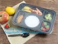 van de de opslagmicrogolf van het 3 compartimenten de plastic voedsel doos van de de Diepvriezer Veilige Plastic Beschikbare lunch, Snel voedselcontainer beschikbaar Ta