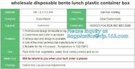 Van de de Lunchdoos van het fabrieks houdt de Directe Deksel Plastic Duidelijke het Voedselcontainer, Verse Kernachtigere Voedseldoos, Verse Boxpp die beschikbaar c verpakken