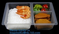 transparante pp-bentodoos, containers van het het compartimentenvoedsel van de lunchdoos de plastic beschikbare, voedsel, lunch, BARBECUE, noedels, salade, graan Kern
