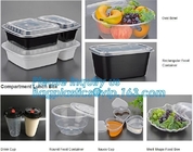 De transparante plastic vers-houdt container van de voedselopslag, de plastic doos van de voedsellunch, voedsel van de doos het Perfecte Gedeelten van Voedselgedeelten