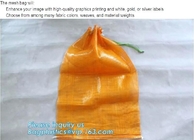 40x60cm de gele zak van de de uiverpakking van het raschelnetwerk, Hete verkooppe raschel netwerkzak voor aardappel, raschel netto zak &amp; het netwerk van pp raschel