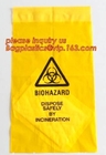 Zakken van schild Autoclavable Biohazard, Biohazard-Afvalzakken met Zak Medisch Specimen