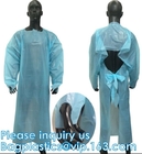 Beschikbare chirurgische cpe toga Beschikbare CPE toga met van de duimhaak het beschikbare pe/cpe chirurgische blauwe plastiek van de de isolatietoga