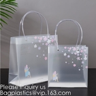 De berijpte pp-Zakken van de Zakken Plastic Gift met de Decoratielevering van Handvatten Doorzichtige Tote Gift Wrapping Flower Package