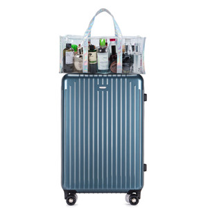 Pvc-Reis Biologisch afbreekbaar het Winkelen van het Handvat Handig Vrouwen van Zakkendrawstring van de de Klanten Opnieuw te gebruiken Manier Pvc Tote Bags 2