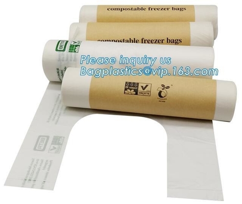 100% de biologisch afbreekbare Pla-Bakzak/de composteerbare Vuilniszakbroodjes/cornstarched Zak, composteerbare en boidegradable Zip lockkk-pla