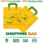 Het Zetmeel Composteerbare Plastic Zak van douane Eigen Logo Biodegradable Eco Friendly Corn voor biologisch afbreekbaar Winkelen, en compostab