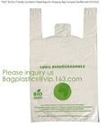 Het organische composteerbare Recycling en de composteerbare zak, vriendschappelijke Composteerbaar van Eco, biobased plastic bageasebagplasti van de t-shirtzak
