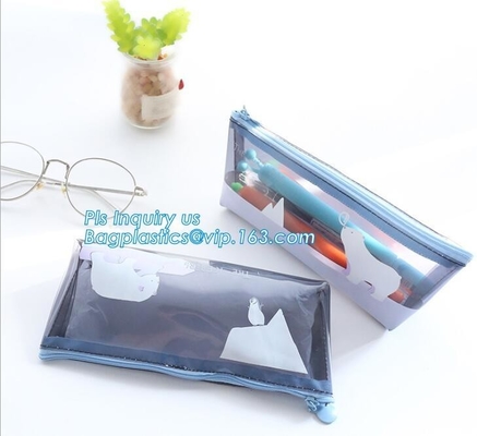 de vinyl plastic verpakkende zakken van pvc met de sluiting van Zip lockkk van de schuifritssluiting, vinylpvc-ritssluitingszak, de zwarte ritssluiting van de kleurenschuif zi