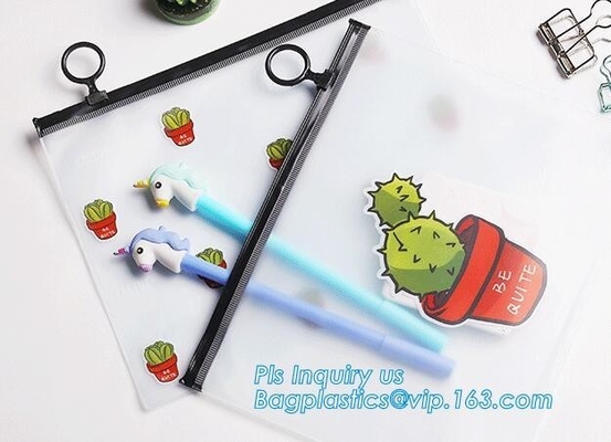 zak van de zak de duidelijke vinylpvc Zip lockkk van pvc van de schuifritssluiting, van de de schuifritssluiting van het waterbewijs de kosmetische vinylpvc/eva plastic zakken