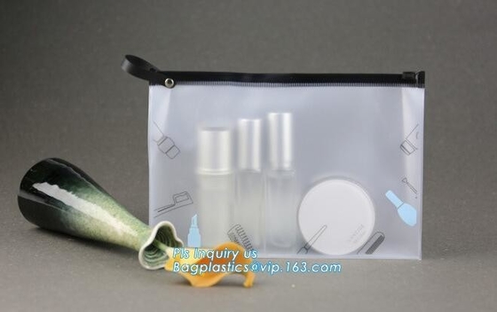 De ritssluiting berijpte de plastic zak van de de ritssluitingsverpakking van schuifpvc voor ondergoed/kleding/schoonheidsmiddel, de giftschoonheidsmiddel van de schuifdouane
