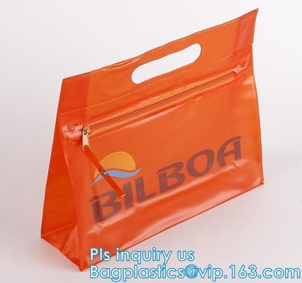 de vinylzak van de het netwerkritssluiting van pvc van a3/van a4/van a5 plastic, de Milieuvriendelijke Vlakke Plastic Zak van de Schuifritssluiting voor Document of Swimwear, zi