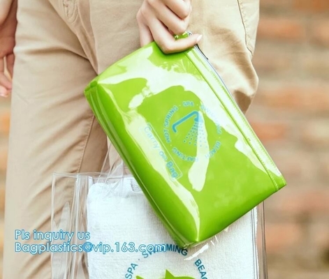 Pvc-van de zaksokken van de ritssluitingszak doet de transparante plastic zelfdichtende de plastic zakkantoorbehoeften douane, vinly schuifritssluiting packag in zakken