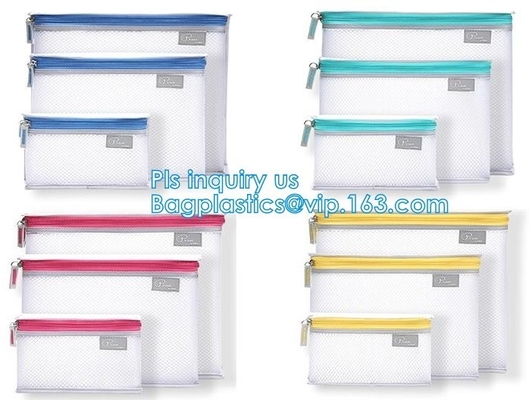 de multifunctionele reiszak in zakvrouwen schakelt zak, toiletry van de de Make-upzak van EVA Mesh zak aangepaste Kosmetische zak in
