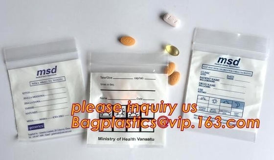 de douane drukte pe van de voedselrang holografische van de de pillencapsule van Zip lockkk van de ritssluitingszak programmeerbare medische verpakkende de zakritssluiting poly