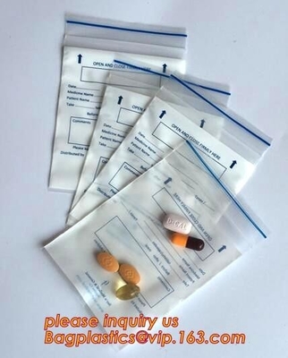 de kleine medische de pillenzakken Zip lockkk van de pillenzak doet de maagdelijke zakken van de pillenritssluiting, medisch gebruik Zip lockkk/de zakken van de ritssluitingsapotheek in zakken, pac