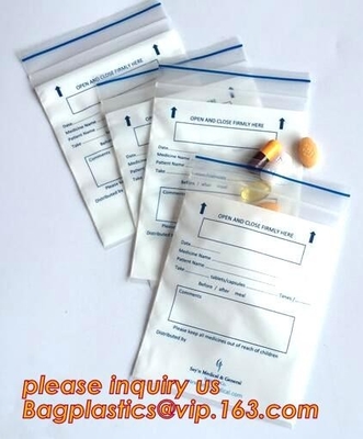 de kleine medische de pillenzakken Zip lockkk van de pillenzak doet de maagdelijke zakken van de pillenritssluiting, medisch gebruik Zip lockkk/de zakken van de ritssluitingsapotheek in zakken, pac