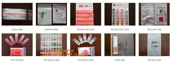 Mini Zip lockkk-de ritssluitingszak Reclosable Apple doet kleurrijke minizak, miniappelzakken met rood patroon in zakken, mini plastic ritssluitingsbedelaars
