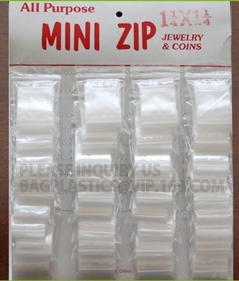 LDPE polyzak van de appel de miniritssluiting/gedrukte plastic verpakkende zak, Apple Mini Zip lockkk Baggies Mix Colors 1,5 &quot; x1.5“