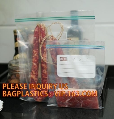 De verpakkingspe van de voedselrang drukte de transparante douane ritssluitingszakken met dubbele ritssluiting, de bedelaars van de het voedseldiepvriezer van SandwichZip lockkk baggies