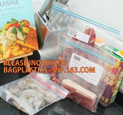 De verpakkingspe van de voedselrang drukte de transparante douane ritssluitingszakken met dubbele ritssluiting, de bedelaars van de het voedseldiepvriezer van SandwichZip lockkk baggies