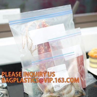 De verpakkingspe van de voedselrang drukte de transparante douane ritssluitingszakken met dubbele ritssluiting, de bedelaars van de het voedseldiepvriezer van SandwichZip lockkk baggies
