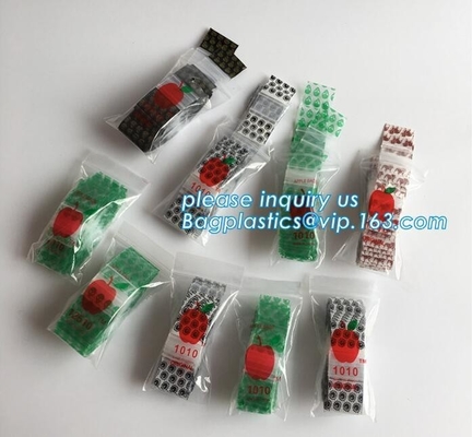 1515 minizakken van appelZip lockkk, appel baggies drukten miniZip lockkk-zak met verschillende grootte van de leverancier van China, minigrip