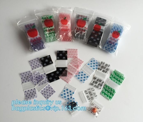 de kleine zak van drugZip lockkk, miniappelzakken met groen patroon, Zip lockkk snelde slot reclosable plastic poly duidelijke zak, bagea
