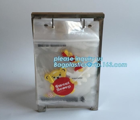 de voedselopslag wicketed ldpe duidelijke plastic ritssluitingszak met druk, FDA-van het Douanevoedsel de Plastic Zip lockkk Zak van de Rangwicket, bage