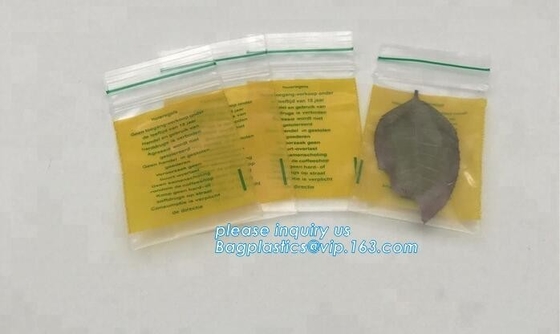 Zak van Zip lockkk van de fabrieksgepaste kleur de kleine rode/roze/groene/gele/blauwe resealable voor decoratie, bagplastics, bageas