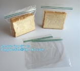 dubbele transparante plastic ritssluitingszak voor verse van het de groentebrood van het voedselfruit de sandwichverpakking, gallon, kwart gallon, vouwenbovenkant