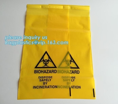 Medische het Specimenzakken van de BioHazardritssluiting, LDPE Biohazard de Zak van SpecimenZip lockkk voor Laboratorium, Laboratoriumzakken /Specimen Bags/zi