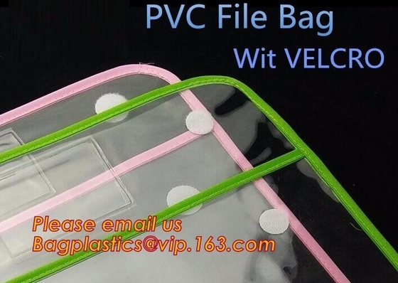 Van de Zakpvc van pvc Mesh File Packing Bag Plastic Mesh Zip Top File Pencil de Verpakkingsdocument Zak