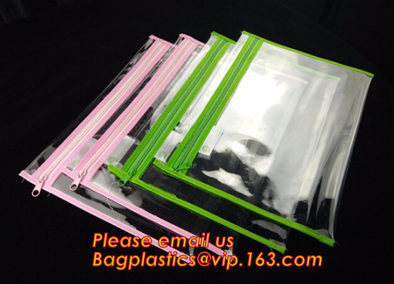 Van de Zakpvc van pvc Mesh File Packing Bag Plastic Mesh Zip Top File Pencil de Verpakkingsdocument Zak