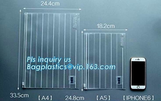 Berijpte oppervlakte gemakkelijk om de zak van het ritssluitingsdossier, stationair houderspak, transparante berijpte A4/A5-zak, protable schuifverbinding te verzegelen