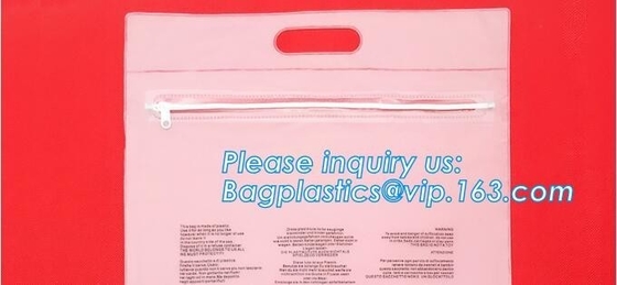 Van het de sluitingsdocument van de B6a5 B5 A4 dienen de transparante ritssluiting zakken van de het dossieromslag zak, Promotie Draagbaar Duidelijk Pvc W van de Douaneritssluiting in