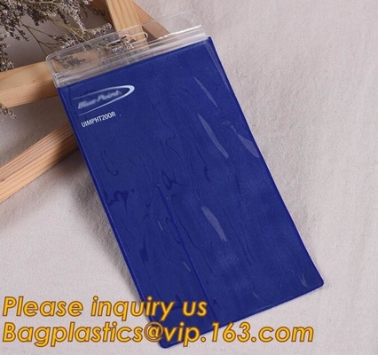 het documentzak van pvc van de douanedruk speelt de duidelijke plastic waterdichte, het Glanzen Transparant pvc-het Document van de Dossieromslag het Indienen Zakcos. mee