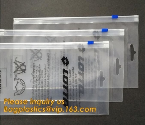 De douane drukte Dikke Plastic Poly de Zakken Dikke Plastic Polyzakken van de Ritssluitings Waterdichte Schuif voor bagplastic swimwear/bikini,