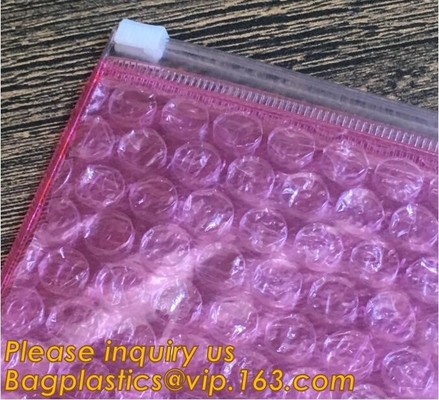 De holografische Zak van de de Ritssluitingsbel van de Ritssluitingsschuif, Kosmetische Ritssluitingszak Rose Gold Slider Bubble Bag met Embleem, Schuifbel Zi