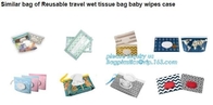 Zak van de Reis Plastic EVA Baby Tissue Wet Wipes van het eco de biologisch afbreekbare Opnieuw te gebruiken CMYK UV Gedrukte Pit Hoogste, EVA Wet Tissue Bags