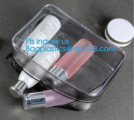 kosmetische zak van pvc van de make-upzak draagt de mini duidelijke, pvc-de Zak van de Zakkentote clear transparent cosmetic travel van de make-upzak, behandelt