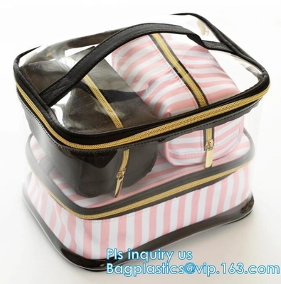 zak van pvc van bevorderingsZip lockkk de kosmetische, de vinyl costmetic zak van pvc voor verpakking, Kosmetische Zak met Ritssluitingssuikergoed Carry Bag, pakken