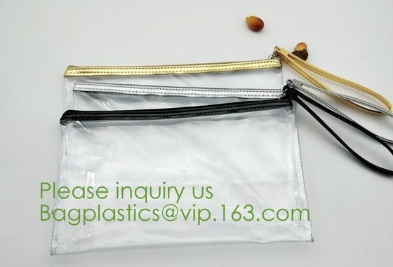 De verpakkende Zak paste pvc-Ritssluitingszak, berijpte van het het waterbewijs van schuif transparante Zip lockkk van de de douanezak van pvc duidelijke de zakkenritssluiting aan