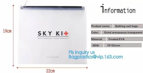De milieuvriendelijke Duidelijke Reis EVA Cosmetic Bag met de Sluiting van de Schuifritssluiting, de druk van de steenschuif paste berijpte pvc-zak aan