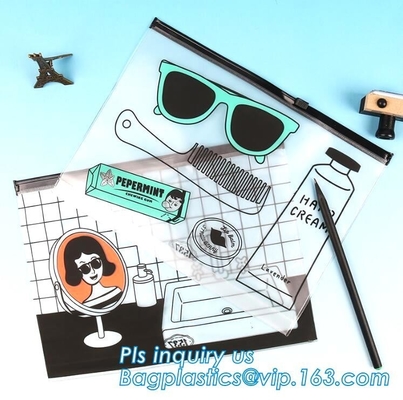 Waterdichte Zip lockkk-van de de Reis Kosmetische Zak van schuifpvc de Make-uporganisator Bag voor Vrouwenmeisjes, het pitzak van pvc van Eva voor bevorderingspa