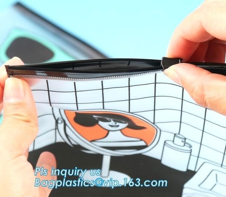 Waterdichte Zip lockkk-van de de Reis Kosmetische Zak van schuifpvc de Make-uporganisator Bag voor Vrouwenmeisjes, het pitzak van pvc van Eva voor bevorderingspa