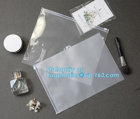 de plastic ritssluitingszak met hangt gaten & schuif, Zak van de Zak de Duidelijke Vinylpvc Zip lockkk van pvc van de Schuifritssluiting, de Verpakking van de Schuifritssluiting