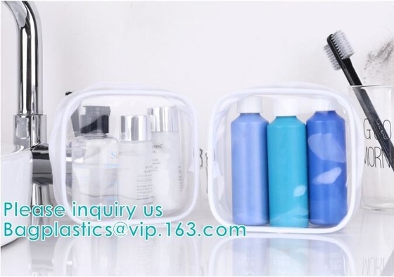 schitter pvc-make-upzak voor meisje, Toiletry van OrganisatorPouches ToteTravel Kosmetische Zak van Zakken de Transparante pvc, handvatdrager