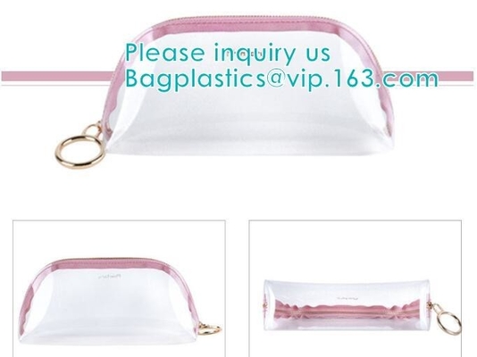 de de buiszak van pvc van het cilinderpit met hangt haak voor de make-upzakken van pvc van het opslagondergoed draagbare, de Plastic pa van Buis Cilindrische pvc