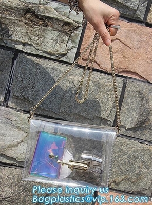 mini duidelijke pvc-lange de strookzak van de meisjesschouder, Vrouwen Zoete Handtas Duidelijke Jelly Transparent, pvc-Schouderzak Tote Chic Be